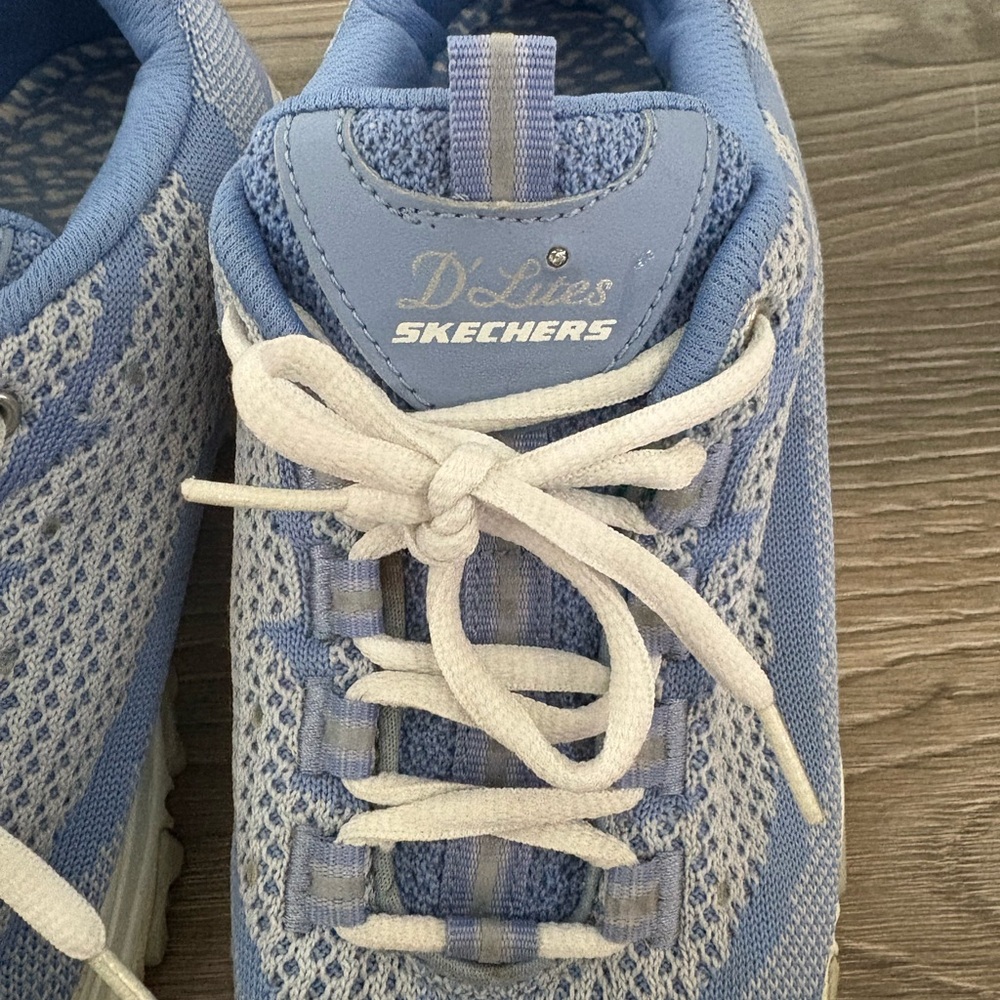 Skechers D'Lites Blue and White Sneakers